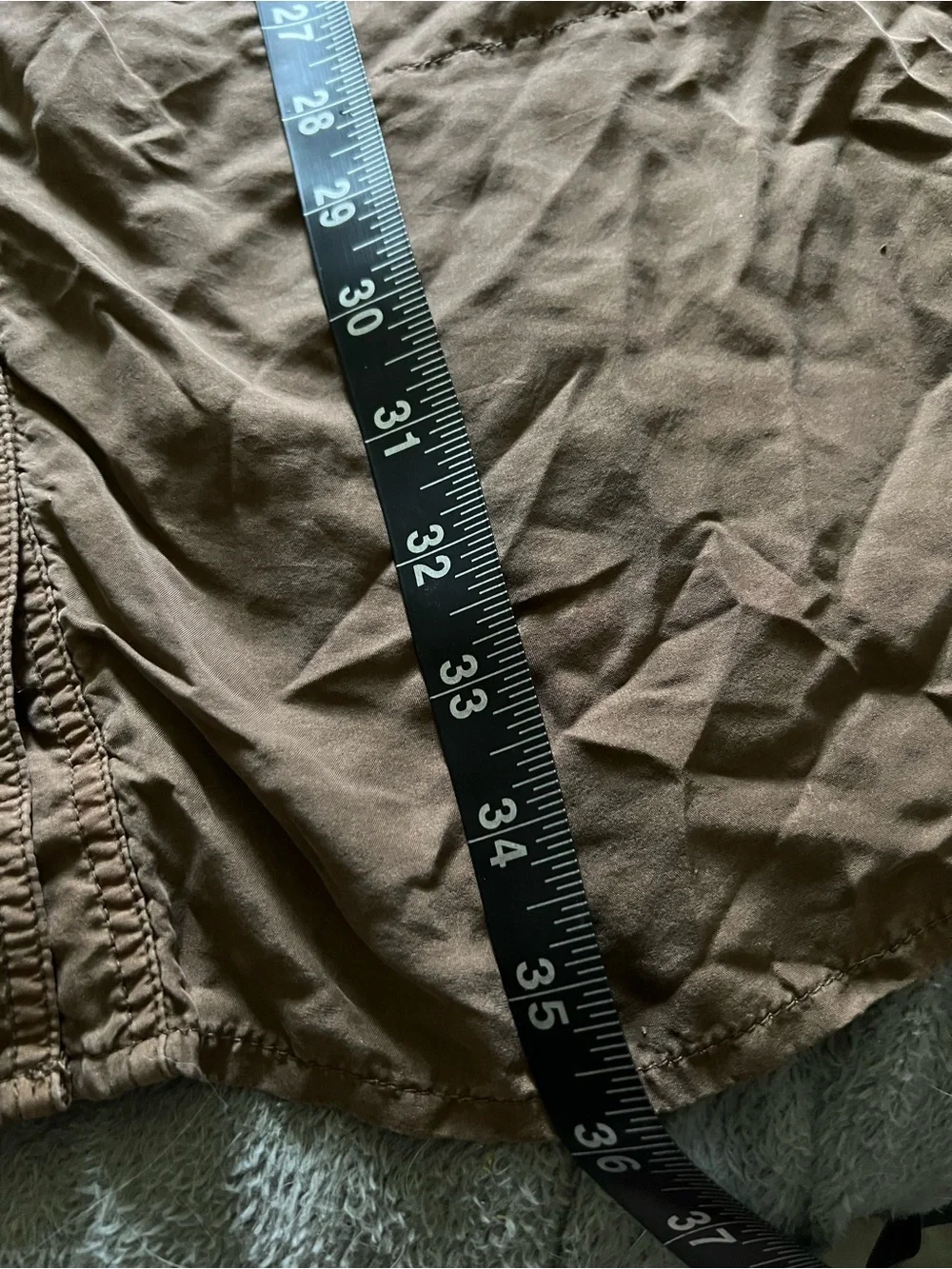 Burberry Brown Button-Front Long Sleeve Silk Dress
